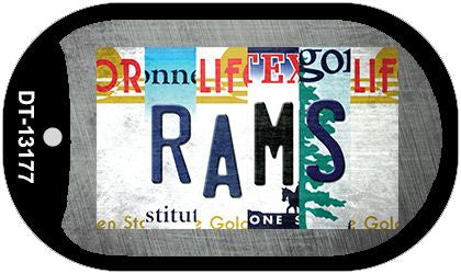 Rams Strip Art Novelty Metal Dog Tag Necklace DT-13177