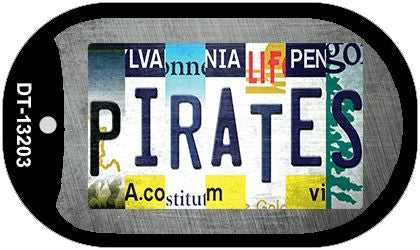 Pirates Strip Art Novelty Metal Dog Tag Necklace DT-13203
