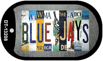 Blue Jays Strip Art Novelty Metal Dog Tag Necklace DT-13208