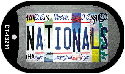 Nationals Strip Art Novelty Metal Dog Tag Necklace DT-13211
