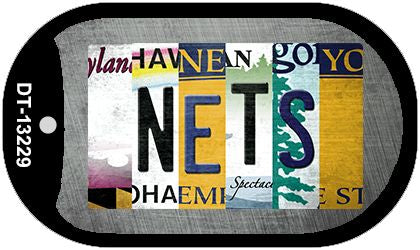 Nets Strip Art Novelty Metal Dog Tag Necklace DT-13229
