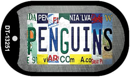 Penguins Strip Art Novelty Metal Dog Tag Necklace DT-13251