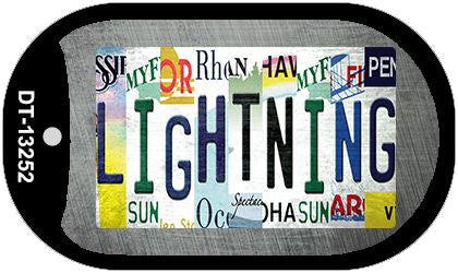 Lightning Strip Art Novelty Metal Dog Tag Necklace DT-13252