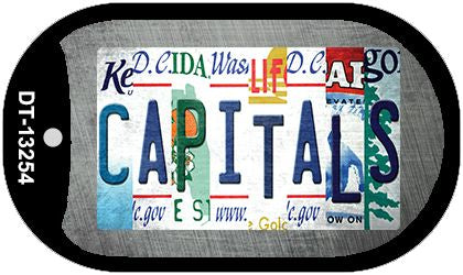 Capitals Strip Art Novelty Metal Dog Tag Necklace DT-13254