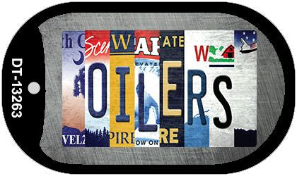 Oilers Strip Art Novelty Metal Dog Tag Necklace DT-13263