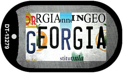 Georgia Strip Art Novelty Metal Dog Tag Necklace DT-13279