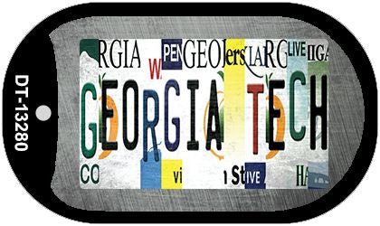 Georgia Tech Strip Art Novelty Metal Dog Tag Necklace DT-13280