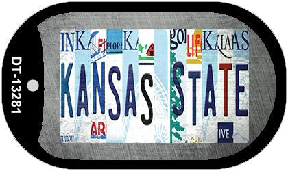 Kansas State Strip Art Novelty Metal Dog Tag Necklace DT-13281