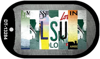 LSU Strip Art Novelty Metal Dog Tag Necklace DT-13284