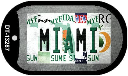 Miami Strip Art Novelty Metal Dog Tag Necklace DT-13287