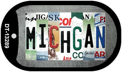 Michigan Strip Art Novelty Metal Dog Tag Necklace DT-13289