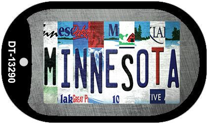 Minnesota Strip Art Novelty Metal Dog Tag Necklace DT-13290