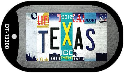 Texas Strip Art Novelty Metal Dog Tag Necklace DT-13300