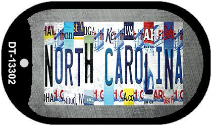 North Carolina Strip Art Novelty Metal Dog Tag Necklace DT-13302