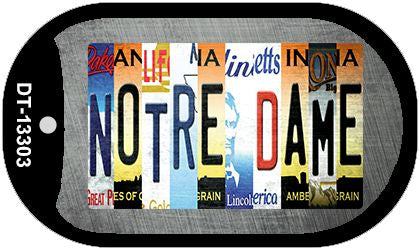 Notre Dame Strip Art Novelty Metal Dog Tag Necklace DT-13303
