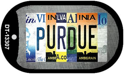 Purdue Strip Art Novelty Metal Dog Tag Necklace DT-13307