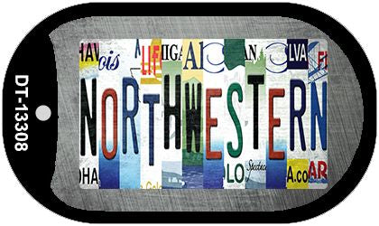 Northwestern Strip Art Novelty Metal Dog Tag Necklace DT-13308