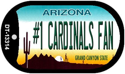 Number 1 Cardinals Fan Novelty Metal Dog Tag Necklace DT-13314