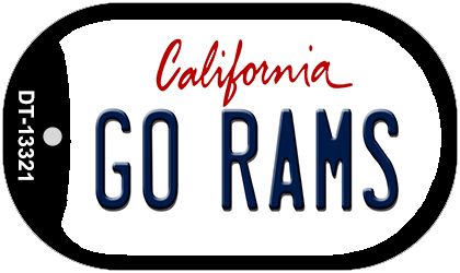 Go Rams Novelty Metal Dog Tag Necklace DT-13321