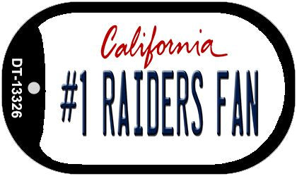 Number 1 Raiders Fan Novelty Metal Dog Tag Necklace DT-13326