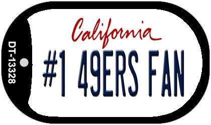 Number 1 49ers Fan Novelty Metal Dog Tag Necklace DT-13328