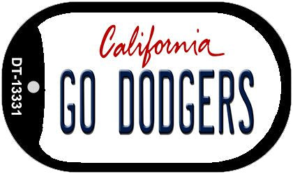Go Dodgers Novelty Metal Dog Tag Necklace DT-13331