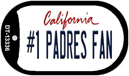 Number 1 Padres Fan Novelty Metal Dog Tag Necklace DT-13336