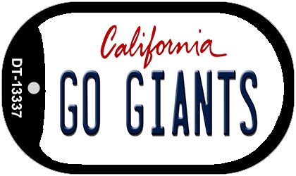 Go Giants Novelty Metal Dog Tag Necklace DT-13337
