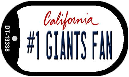 Number 1 Giants Fan Novelty Metal Dog Tag Necklace DT-13338