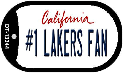 Number 1 Lakers Fan Novelty Metal Dog Tag Necklace DT-13344