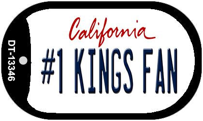 Number 1 Kings Fan Novelty Metal Dog Tag Necklace DT-13346