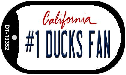 Number 1 Ducks Fan Novelty Metal Dog Tag Necklace DT-13352