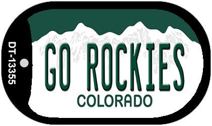 Go Rockies Novelty Metal Dog Tag Necklace DT-13355