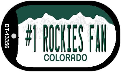 Number 1 Rockies Fan Novelty Metal Dog Tag Necklace DT-13356