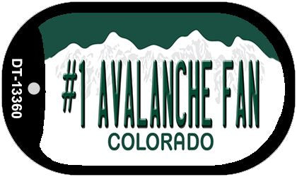 Number 1 Avalanche Fan Novelty Metal Dog Tag Necklace DT-13360