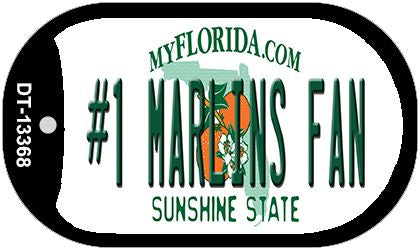 Number 1 Marlins Fan Novelty Metal Dog Tag Necklace DT-13368
