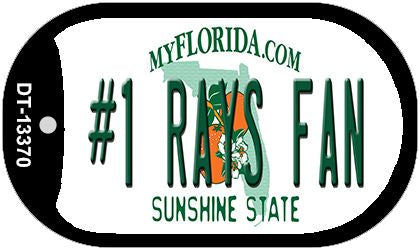 Number 1 Rays Fan Novelty Metal Dog Tag Necklace DT-13370