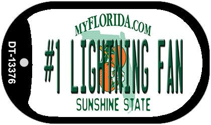 Number 1 Lightning Fan Novelty Metal Dog Tag Necklace DT-13376