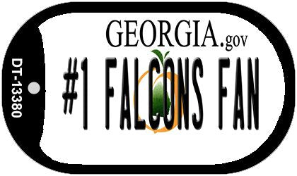 Number 1 Falcons Fan Novelty Metal Dog Tag Necklace DT-13380