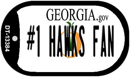 Number 1 Hawks Fan Novelty Metal Dog Tag Necklace DT-13384