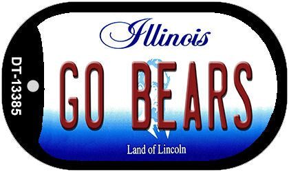 Go Bears Novelty Metal Dog Tag Necklace DT-13385