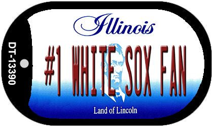 Number 1 White Sox Fan Novelty Metal Dog Tag Necklace DT-13390
