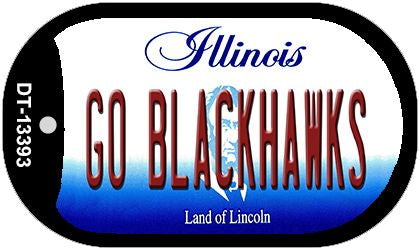 Go Blackhawks Novelty Metal Dog Tag Necklace DT-13393