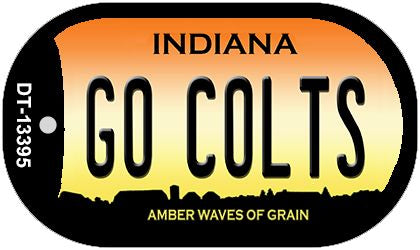 Go Colts Novelty Metal Dog Tag Necklace DT-13395