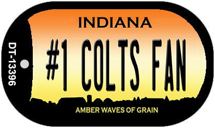 Number 1 Colts Fan Novelty Metal Dog Tag Necklace DT-13396