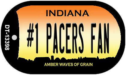 Number 1 Pacers Fan Novelty Metal Dog Tag Necklace DT-13398