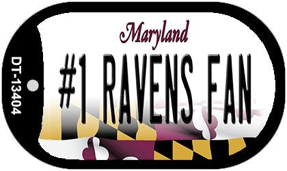 Number 1 Ravens Fan Novelty Metal Dog Tag Necklace DT-13404