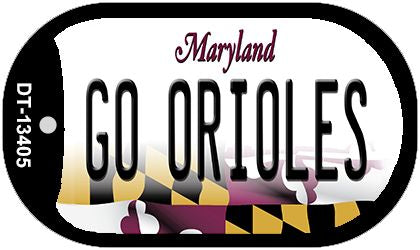 Go Orioles Novelty Metal Dog Tag Necklace DT-13405