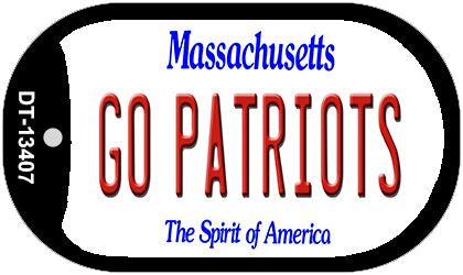 Go Patriots Novelty Metal Dog Tag Necklace DT-13407