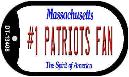 Number 1 Patriots Fan Novelty Metal Dog Tag Necklace DT-13408